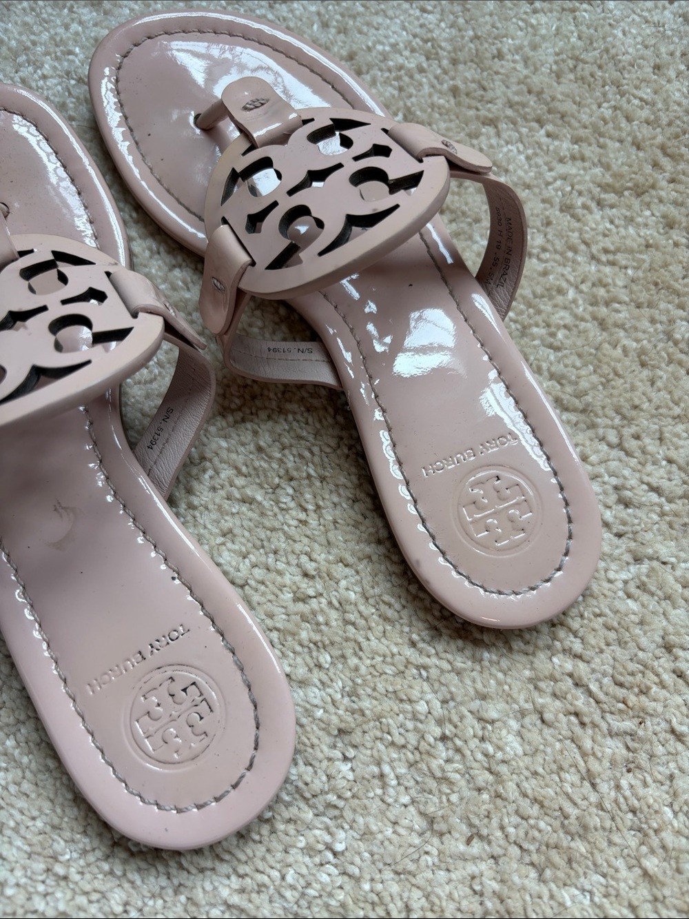 Tory Burch Miller Thong Sandal in Blush Pink - Picture 4 of 6
